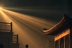 《深海微光》横版封面，深海探测器与发光浮游生物
